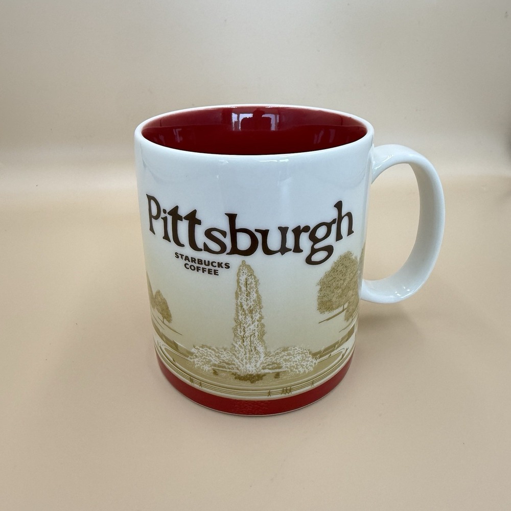 Starbucks Pittsburgh Mug City Collector Series 2012 Red Pennsylvania Coffee Cup